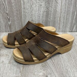 Dansko Monika Oiled Leather Antique Brown Sandal 39